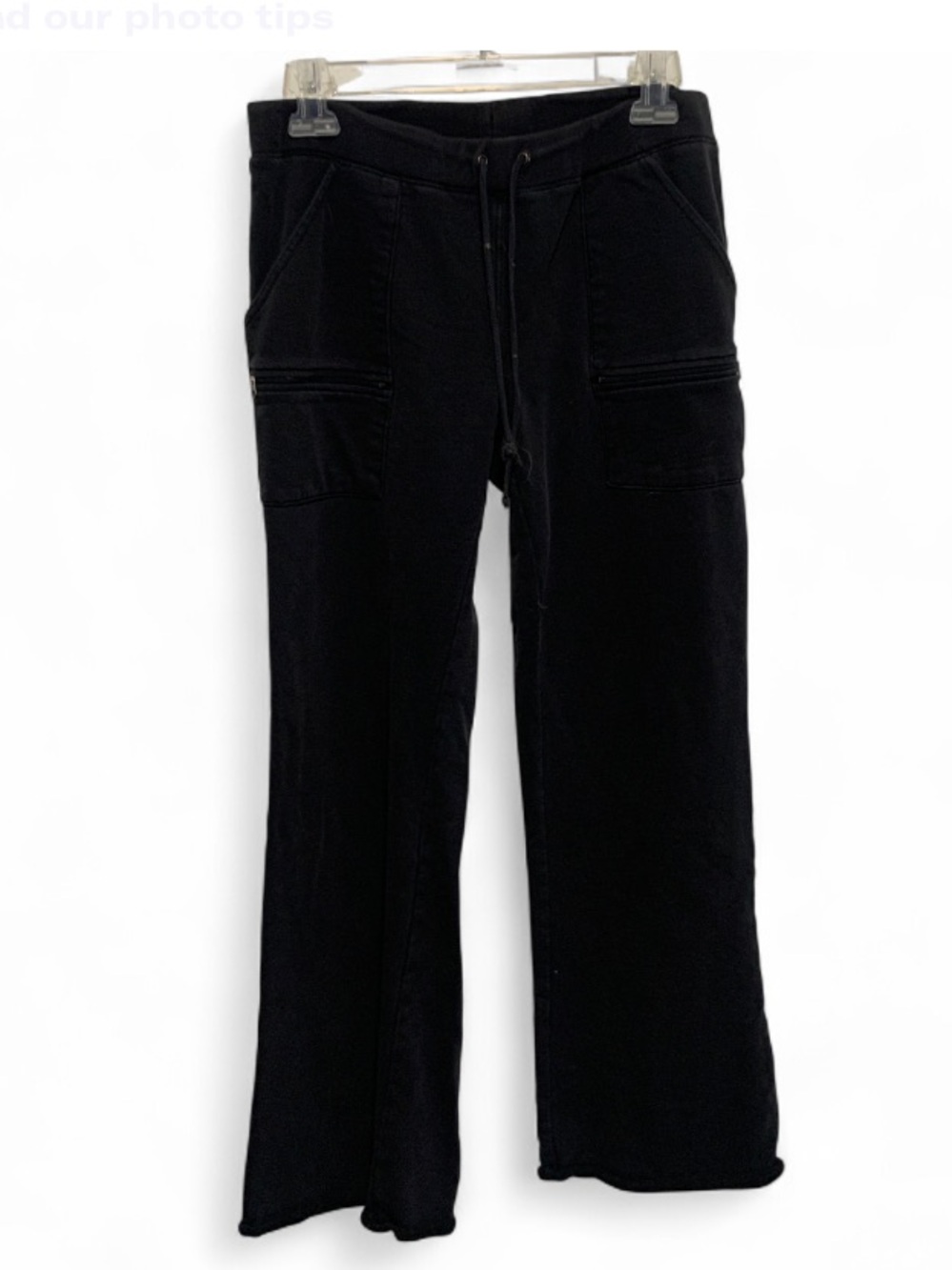 Y2K Old Navy Black Drawstring Lounge Pants with Zipper Details